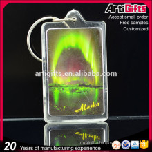 Customized rectangle clear blank acrylic keychain with photo